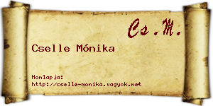 Cselle Mónika névjegykártya