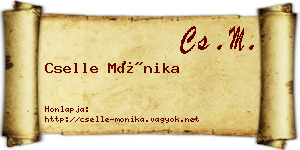 Cselle Mónika névjegykártya