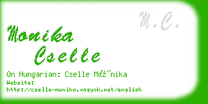 monika cselle business card